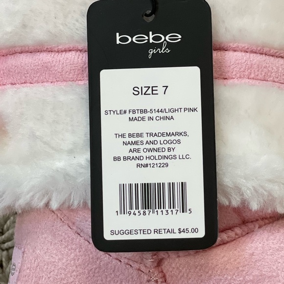 BEBE GIRLS PINK FAUR FUR TRIM WINTER BOOTS - Picture 6 of 7